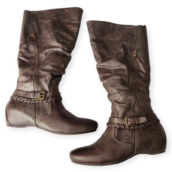 Bare Traps Shania Soft Brown Comfy Western Boho Riding Boots Size 8 - Picture 12 of 13